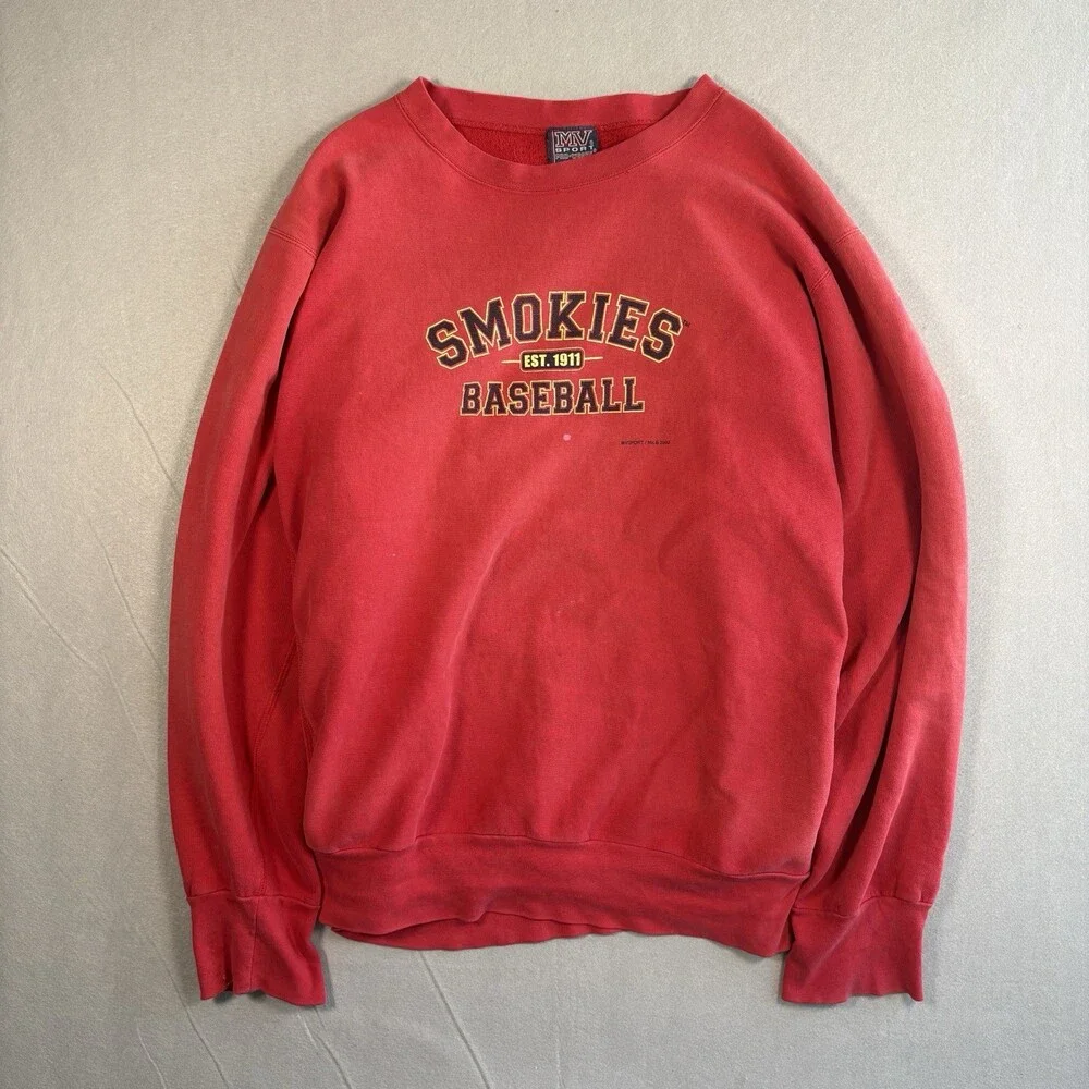 Vintage MV Sport Pro-Weave Red Smokies Baseball MLB 2003 Sweater Size XL